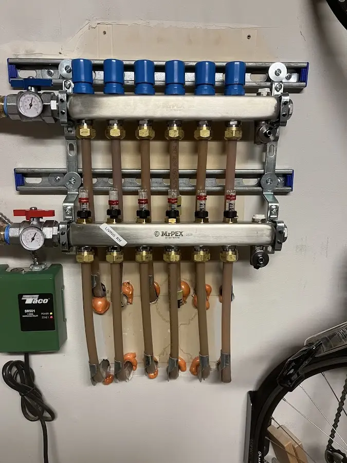 Plumber performing Gas Leak Detection at a residential property in Ira